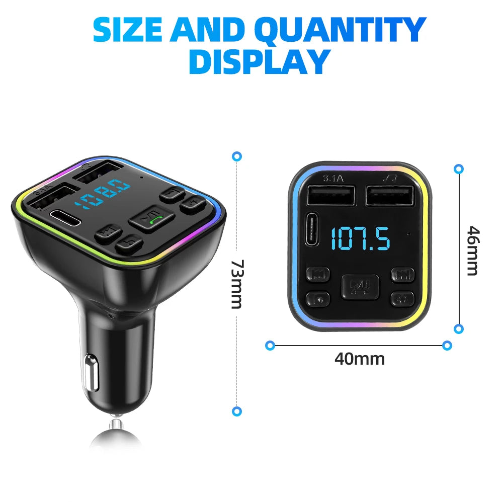 Gizmoto Bluetooth FM Transmitter LED